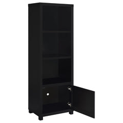 Sandlin Black 3-shelf Engineered Wood Media Tower