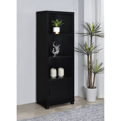 Sandlin Black 3-shelf Engineered Wood Media Tower