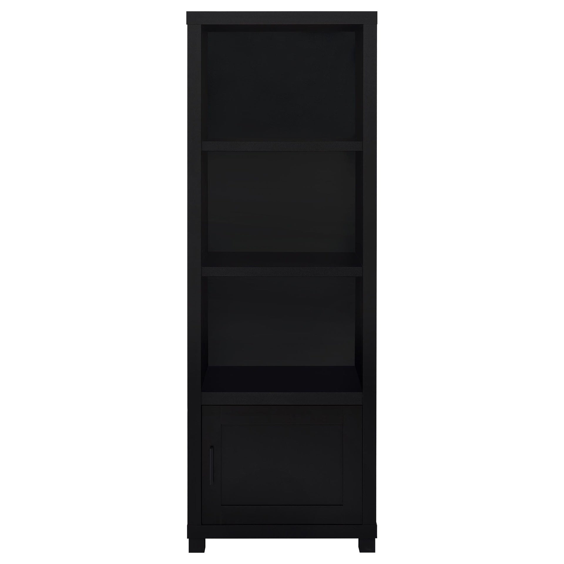 Sandlin Black 3-shelf Engineered Wood Media Tower