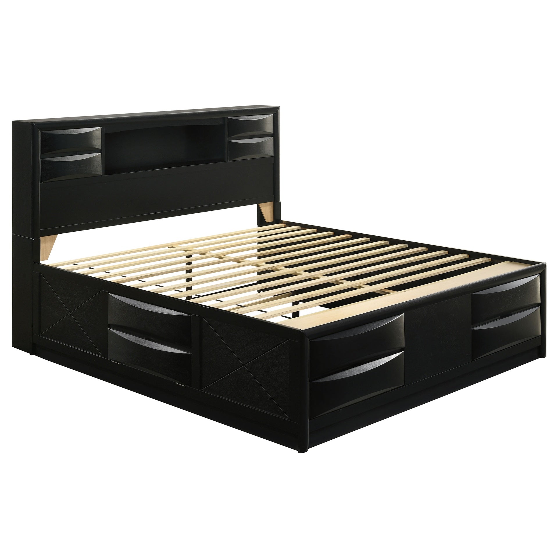 Jazz Black California King Storage Bed