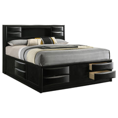 Jazz Black California King Storage Bed