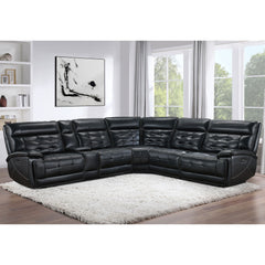 Hayden Black Dual Power Reclining Sectional Sofa