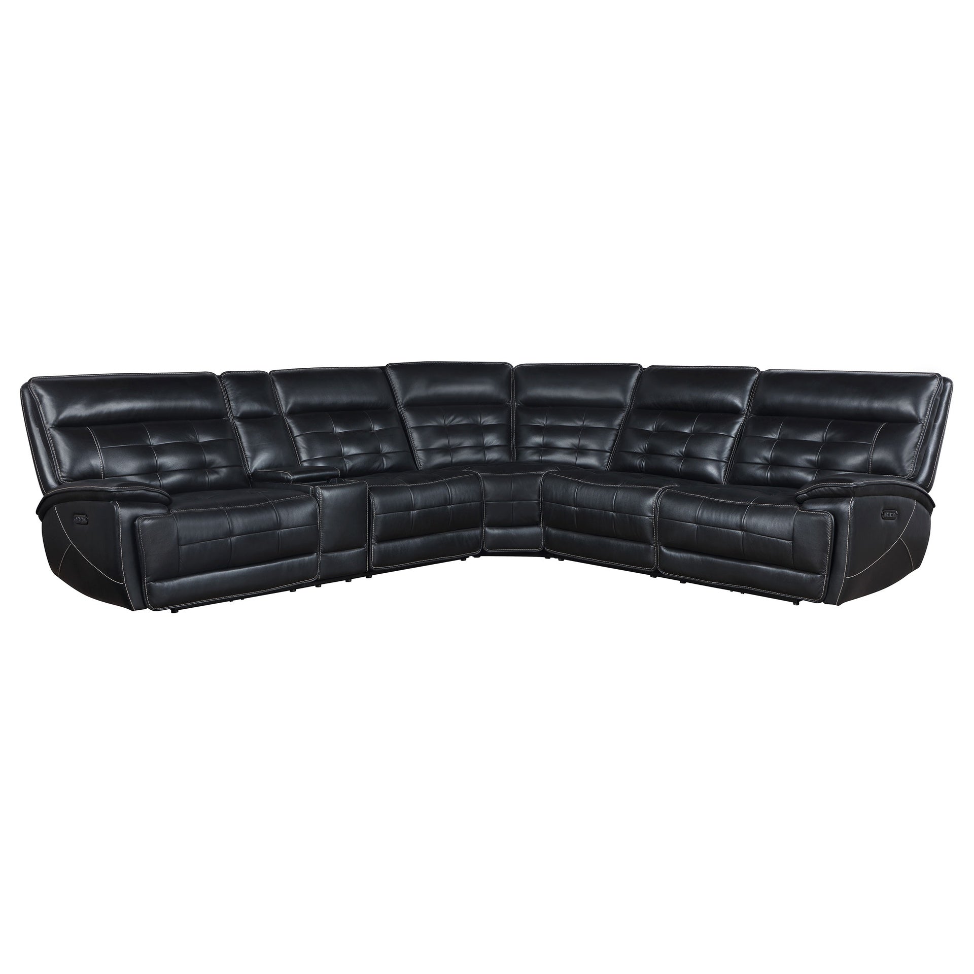 Hayden Black Dual Power Reclining Sectional Sofa