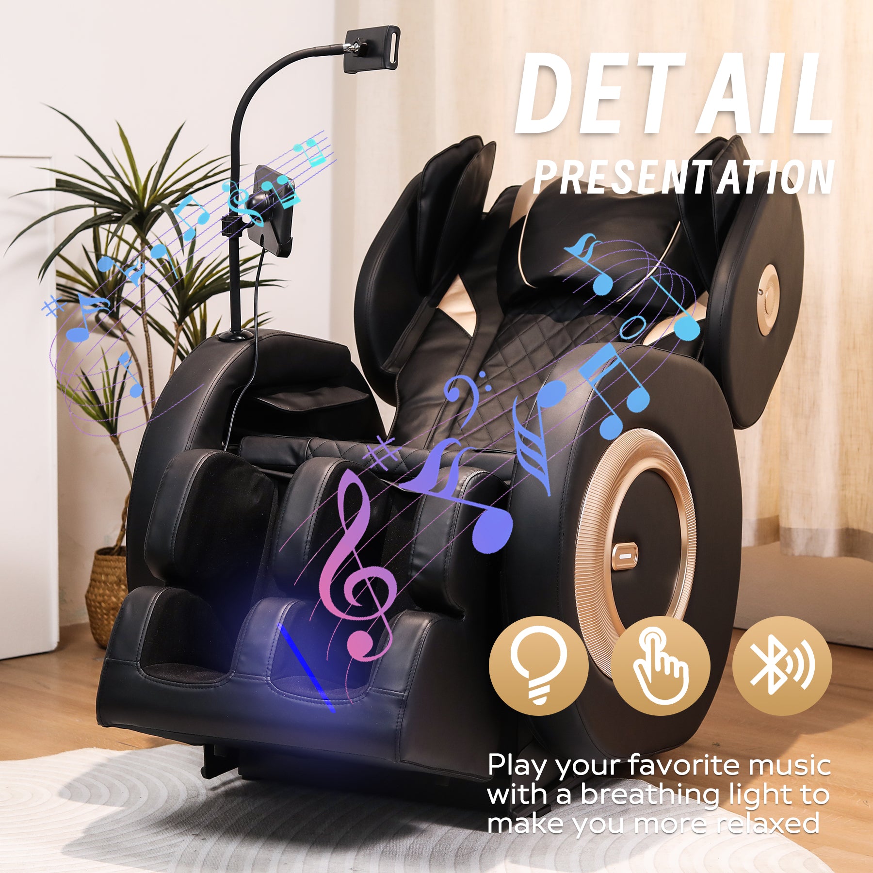 Massage Chair Recliner with Zero Gravity with Full Body Air Pressure