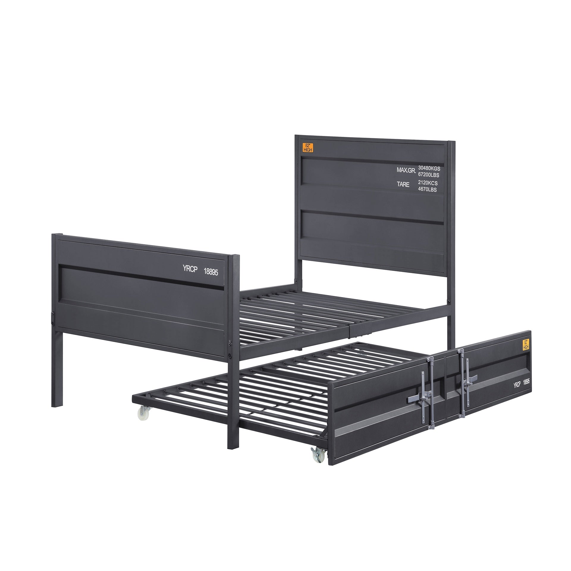 Gunmetal Full Platform Bed