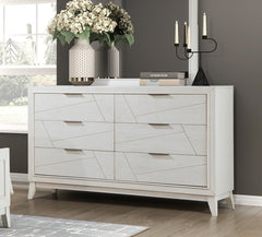 Antique White Finish Dresser with Storage Drawers Modern Bedroom Furniture 1pc