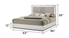 Mist Queen 5-Piece Set – Two-Tone High-Gloss Marble & Lacquer Finish with LED Lighting, Spacious Velvet-Lined Storage White (NJ Inventory)