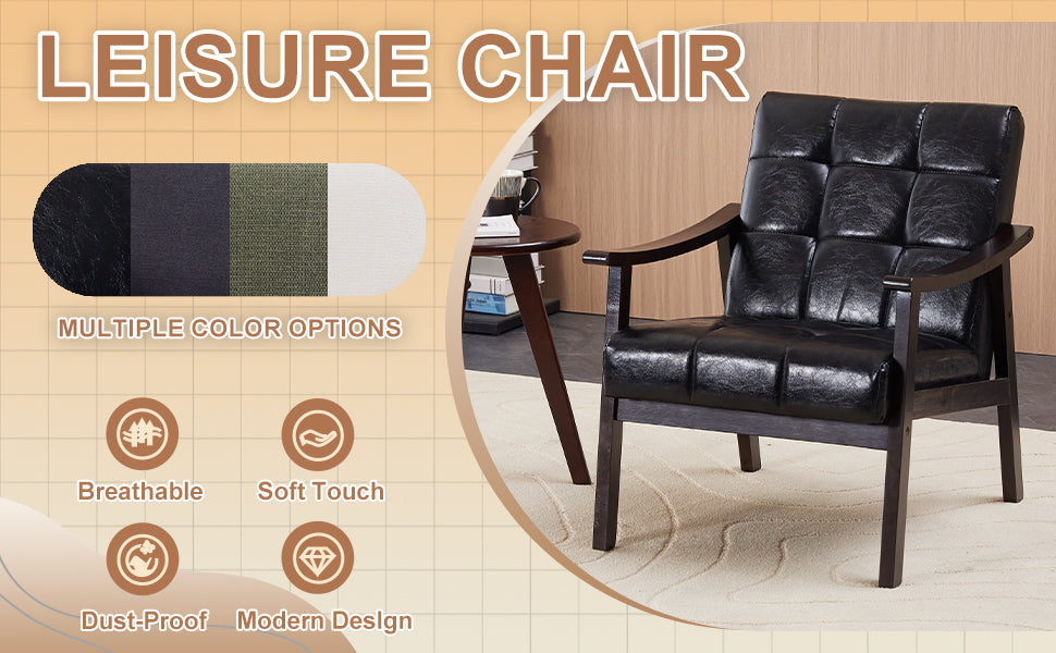 Medieval-inspired modern armchair with high back (Antique Green) upholstered chair, solid wood legs, leisure reading chair suitable for living room or bedroom.