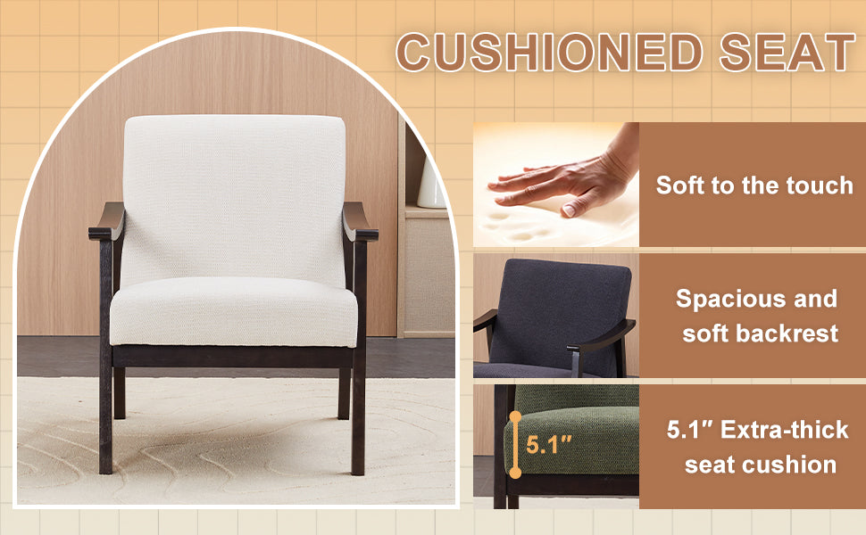 Medieval-inspired modern armchair with high back (Antique Green) upholstered chair, solid wood legs, leisure reading chair suitable for living room or bedroom.