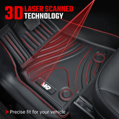 All-Weather TPE Floor Mats for Tesla Model Y 2021-2022 - Waterproof, Anti-Slip, Full Coverage Car Floor Liners 6 PCS set