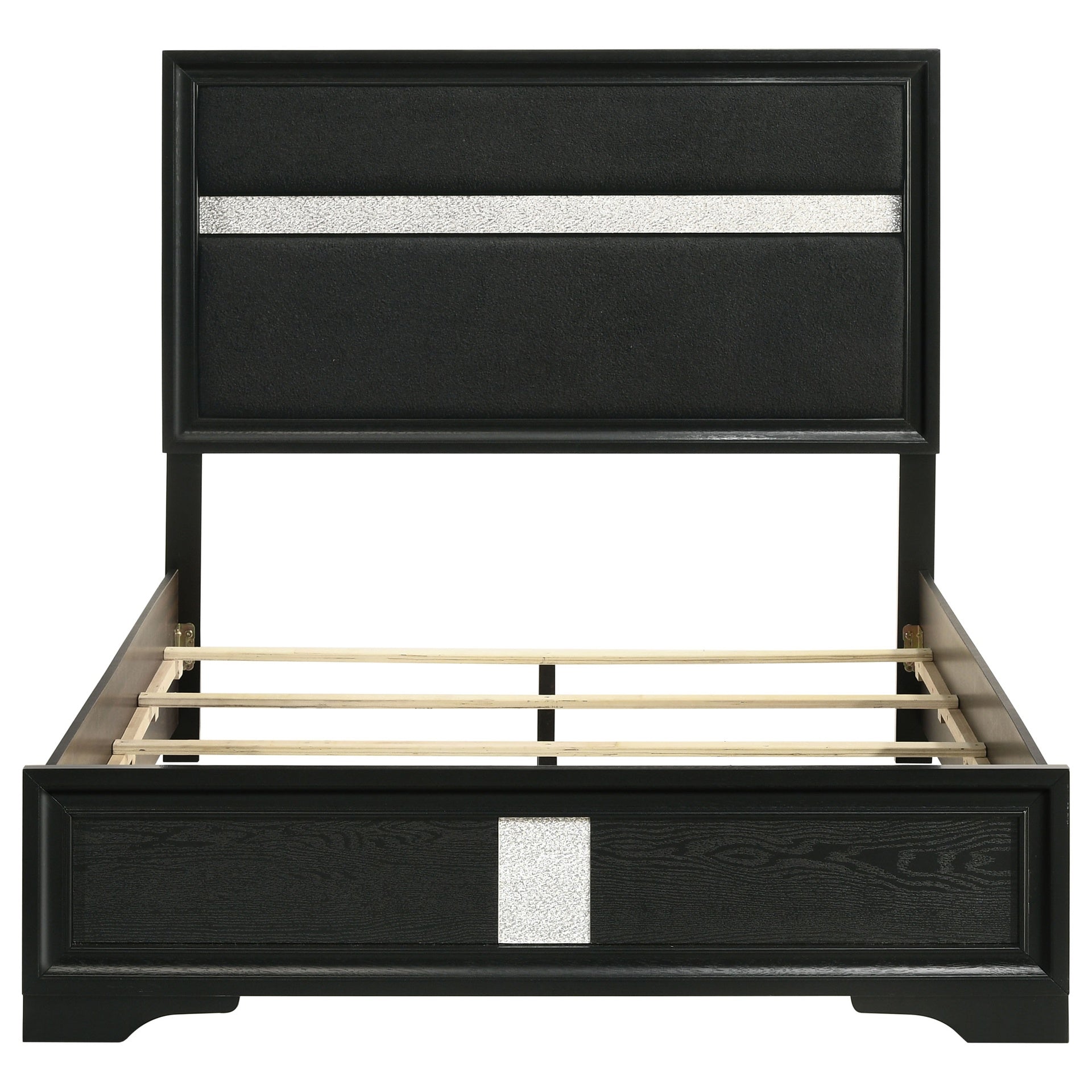 Annie Black  Upholstered Full Panel Bed