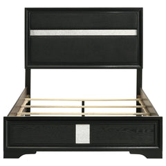 Annie Black  Upholstered Full Panel Bed