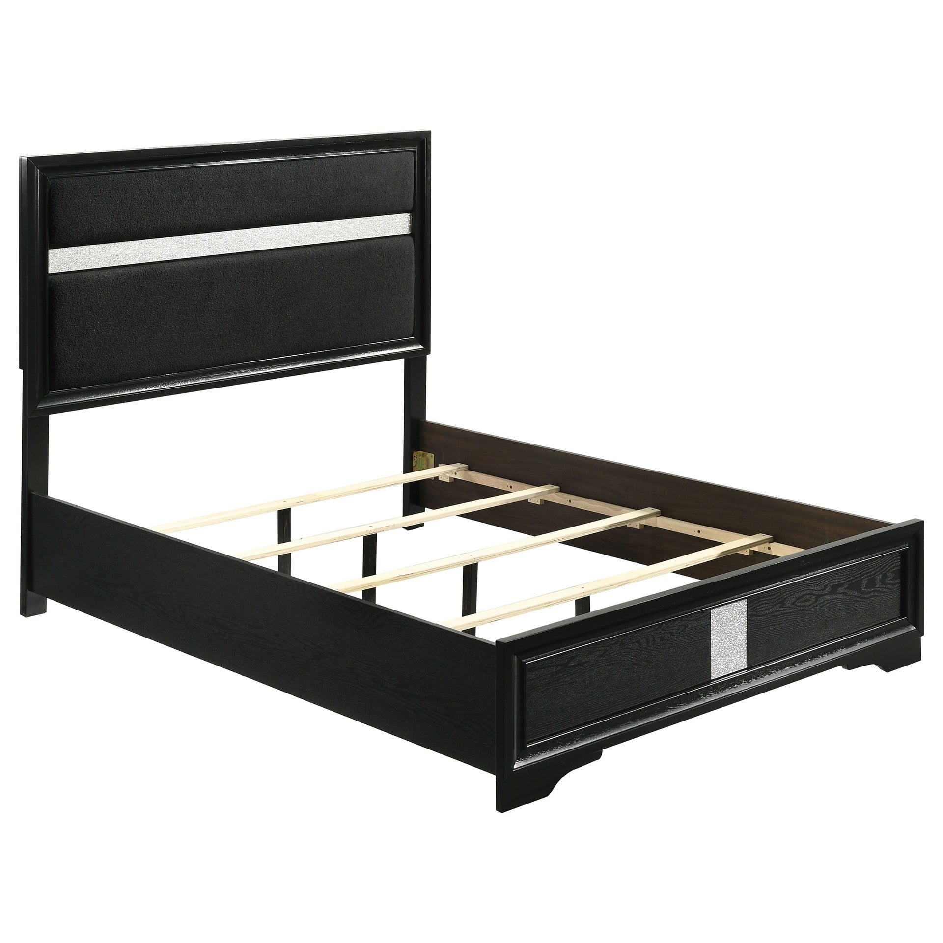Annie Black  Upholstered Full Panel Bed