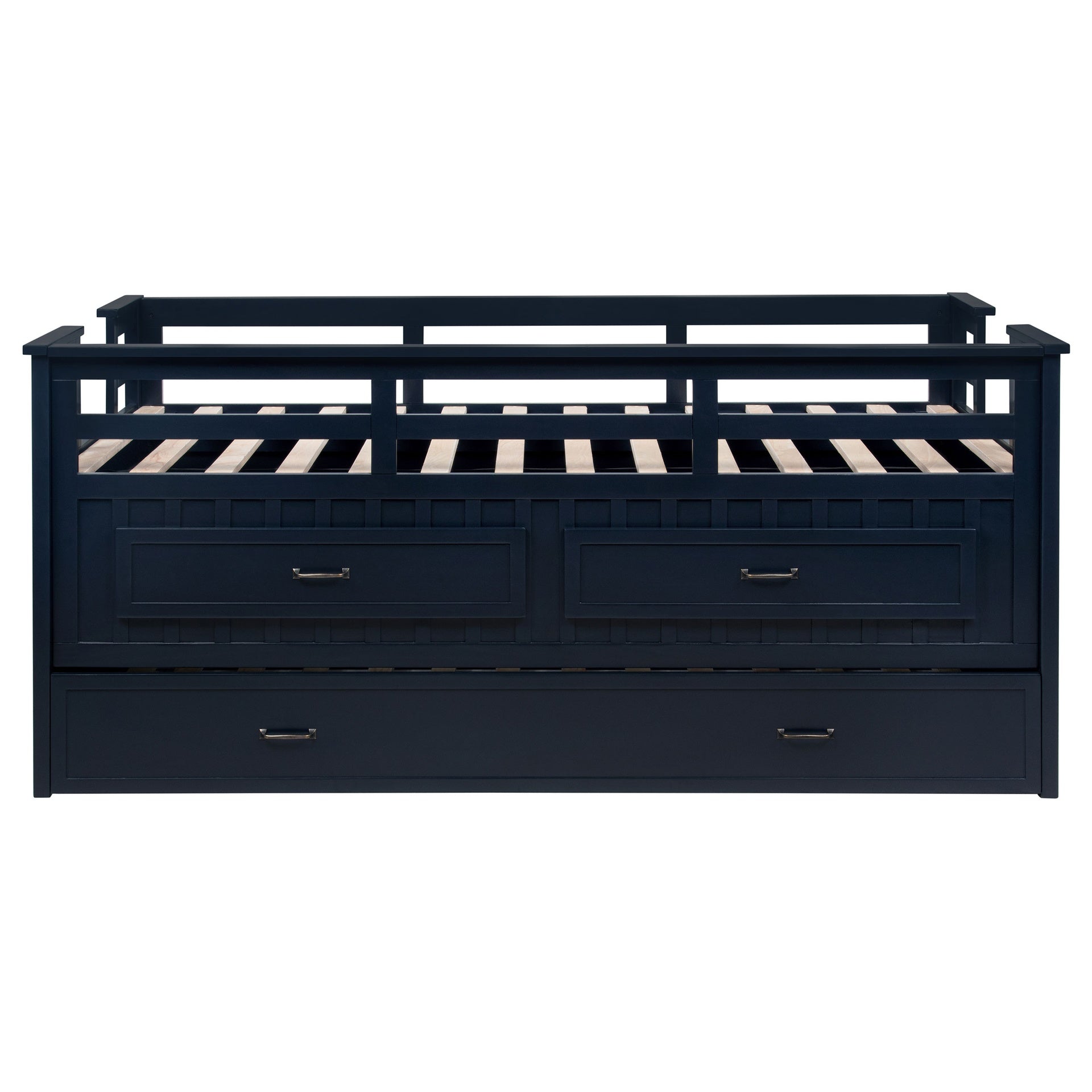 Starboard Navy Blue Twin Captain Bed with Trundle