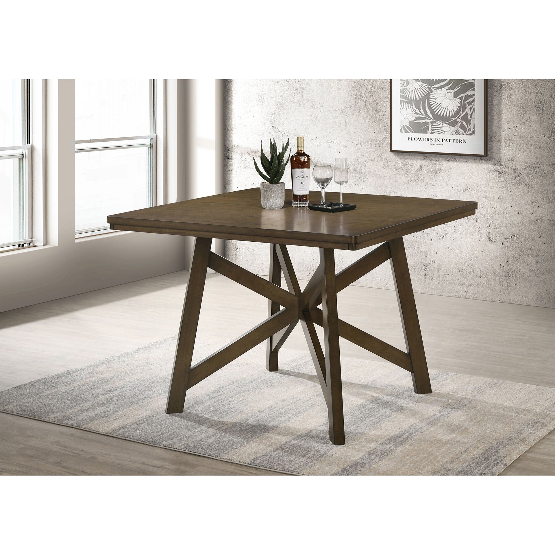 Maxine Brown Square Counter Height Dining Table