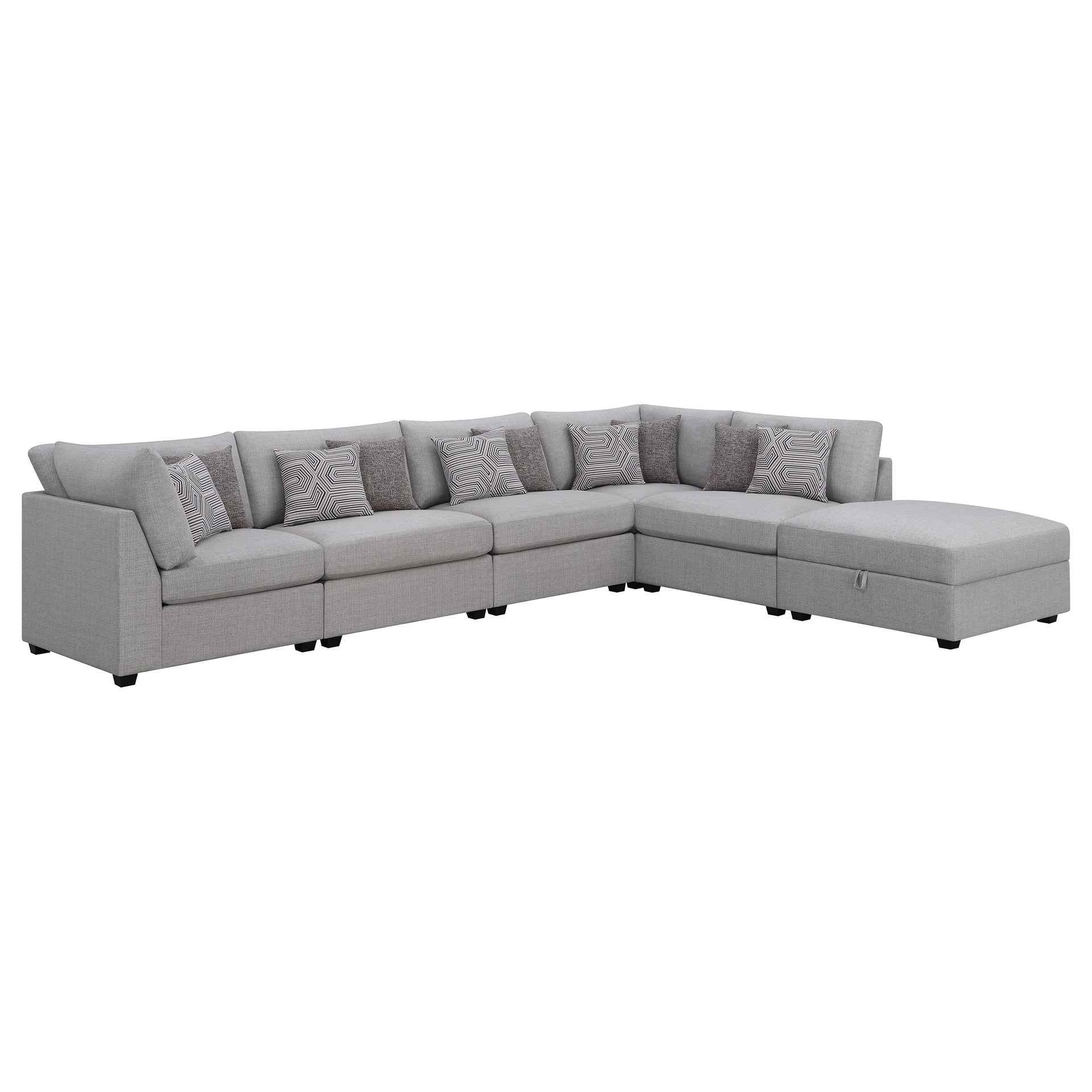 Lafayette Grey 6-piece Upholstered Sectional Sofa
