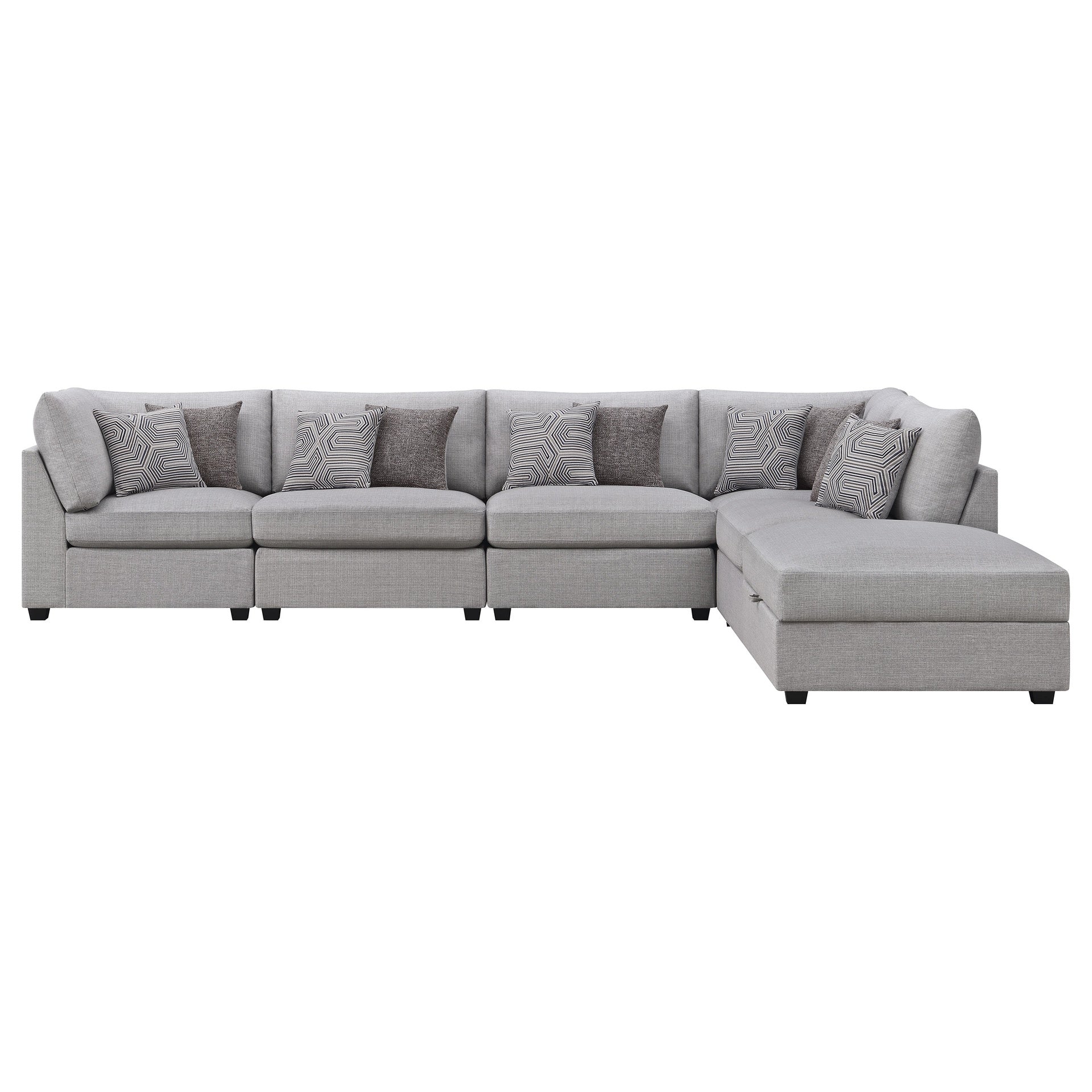 Lafayette Grey 6-piece Upholstered Sectional Sofa