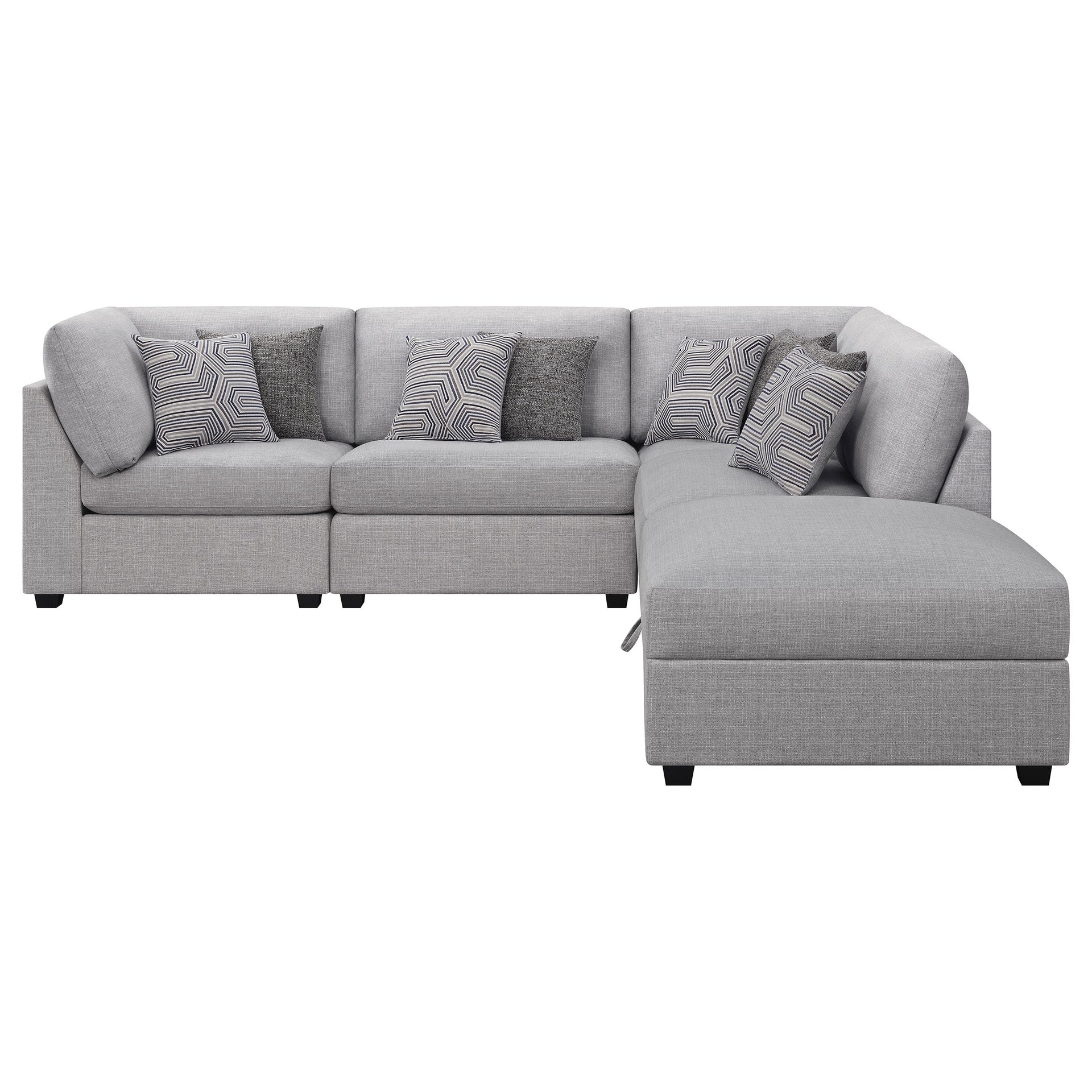 Lafayette Grey 5-piece Upholstered Sectional Sofa