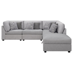 Lafayette Grey 5-piece Upholstered Sectional Sofa