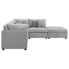 Lafayette Grey 5-piece Upholstered Sectional Sofa