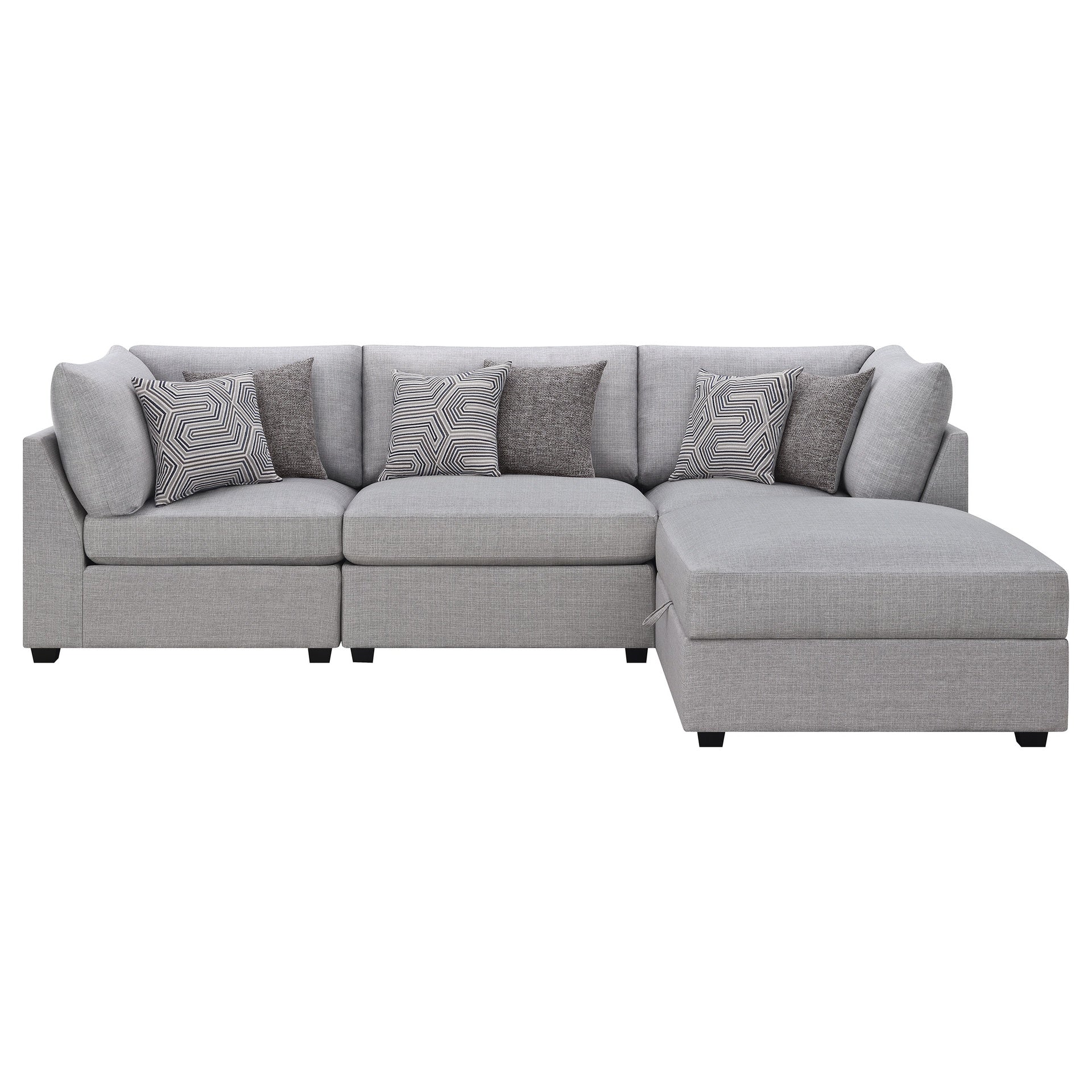 Lafayette Grey 4-piece Upholstered Sectional Sofa