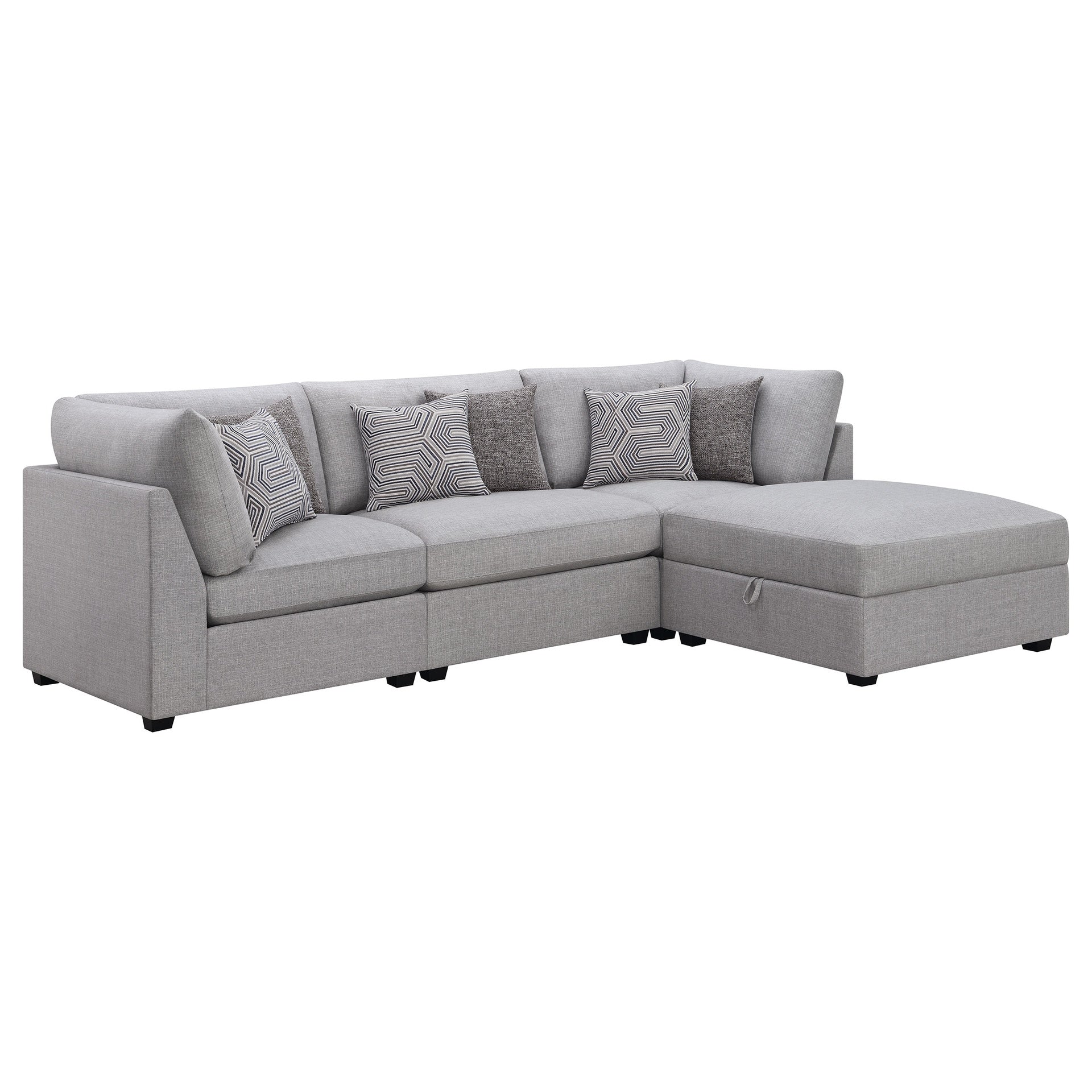 Lafayette Grey 4-piece Upholstered Sectional Sofa