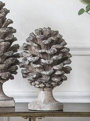 D7x10.5" Table Decor, Pinecone