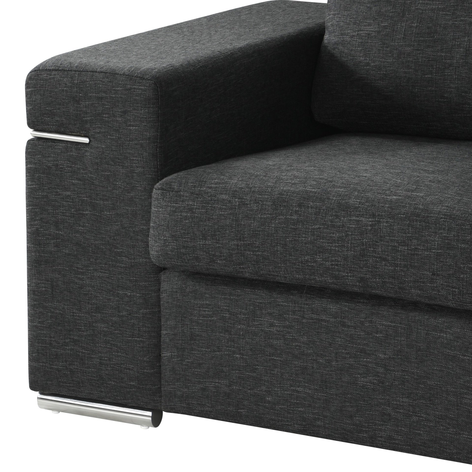 Gianna Black Linen Fabric Arm Chair