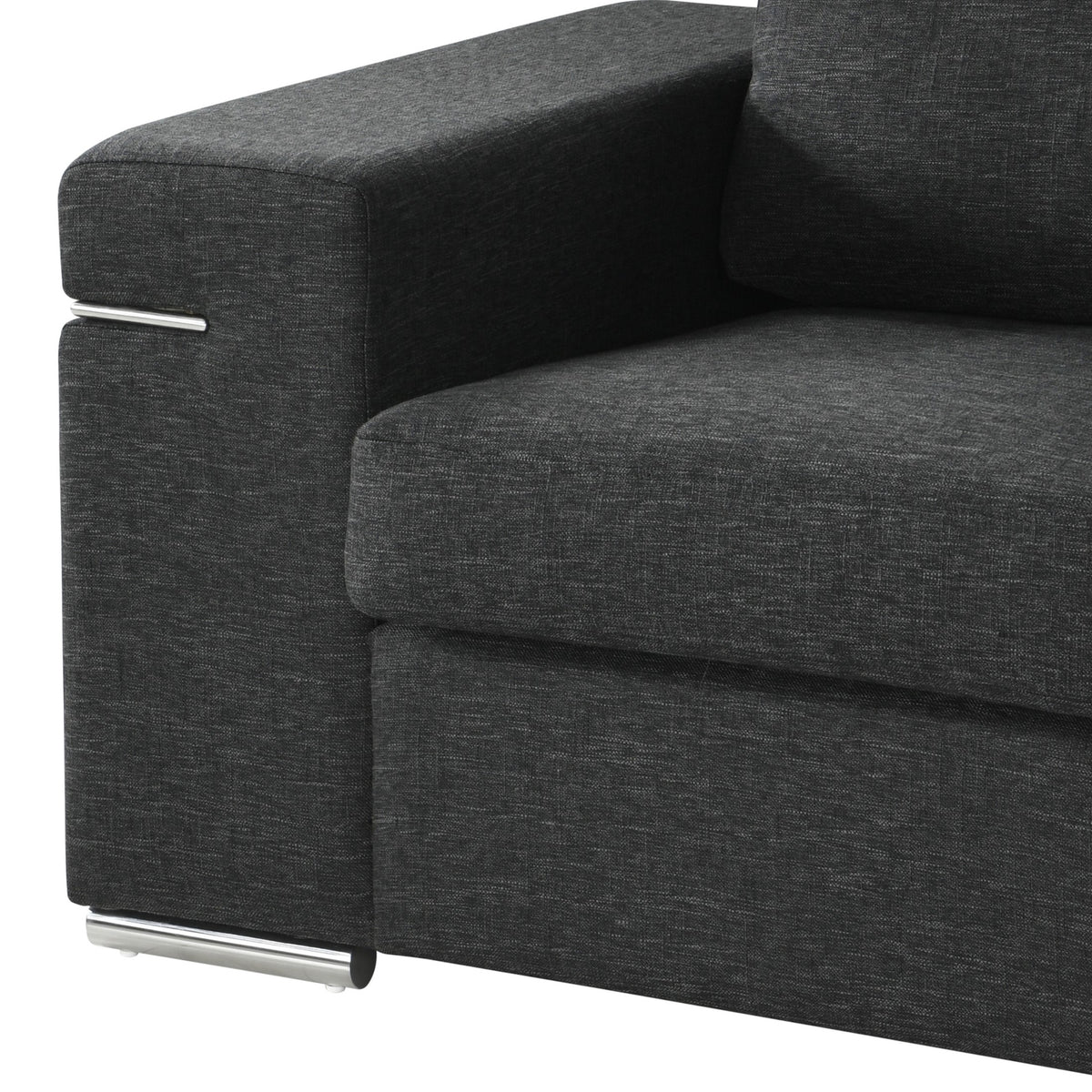 Gianna Black Linen Fabric Arm Chair