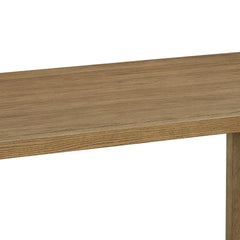 Darla 72"W Rectangular Walnut Oak Sled Dining Table