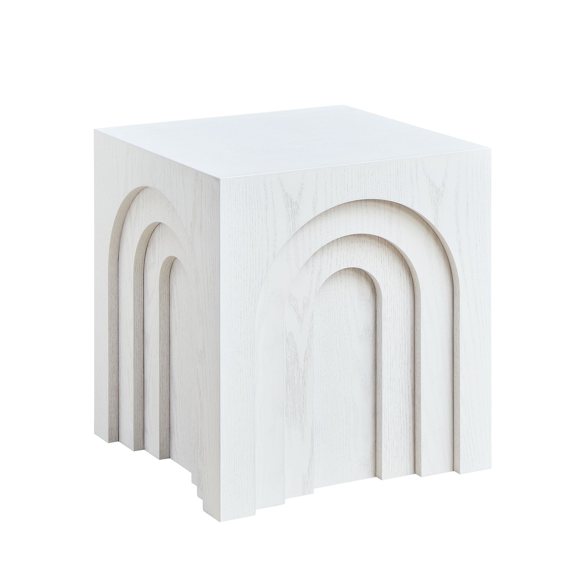 15.74'' Square Side Table Small Coffee Table Accent Table  Bedside Table for Living Room Bedroom,WHITE