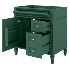 30'' Bathroom Vanity without Top Sink, Modern Bathroom Storage Cabinet with 2 Drawers and a Tip-out Drawer (NOT INCLUDE BASIN)