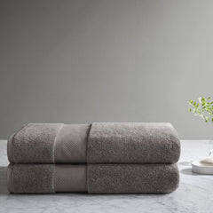 2 PCS 35x70" - 2PK 100% Cotton Bath Sheet Set Charcoal