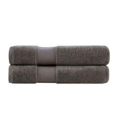 2 PCS 35x70" - 2PK 100% Cotton Bath Sheet Set Charcoal