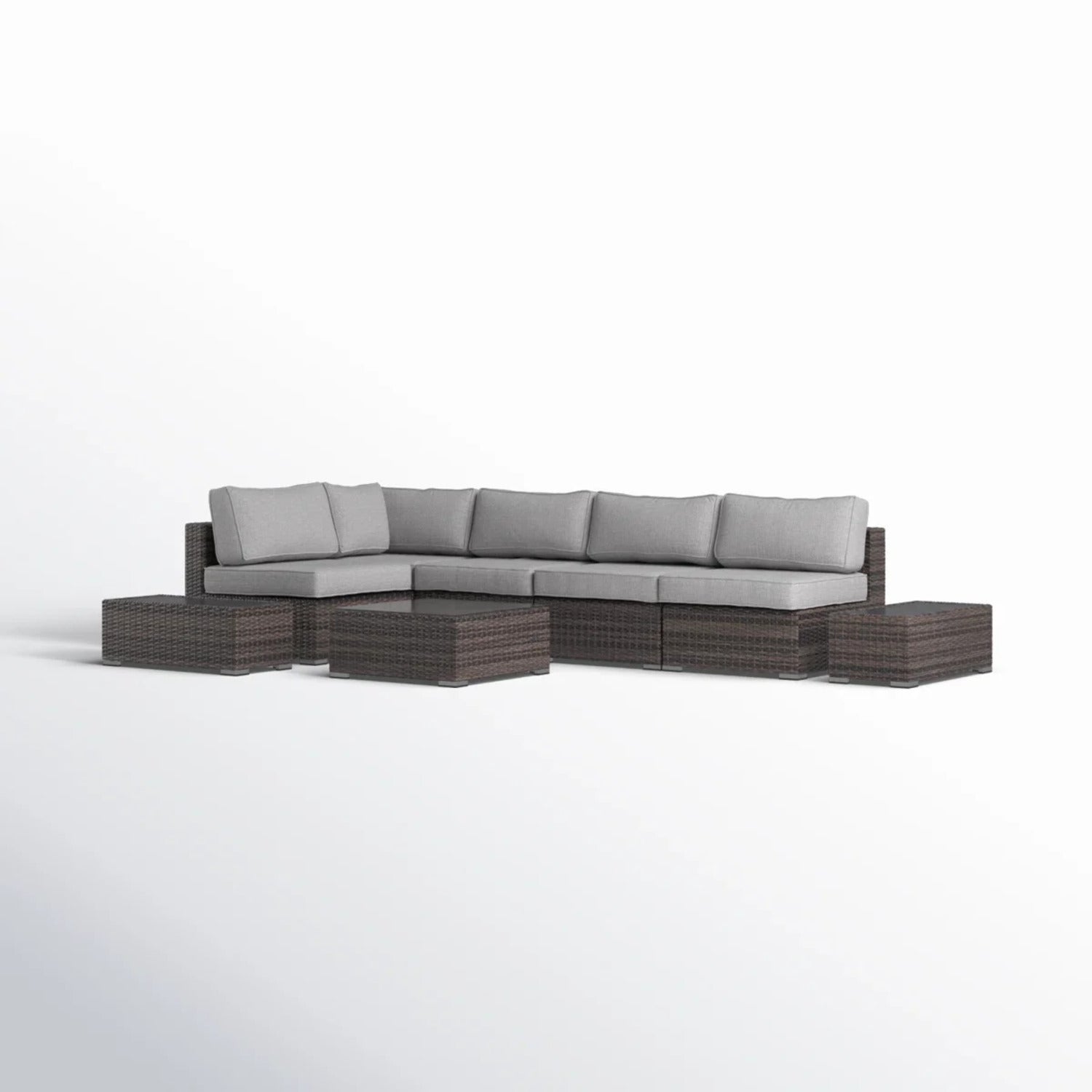 Fully Assembled 4-Seat Rattan Wicker Patio Conversation Set with Cushions