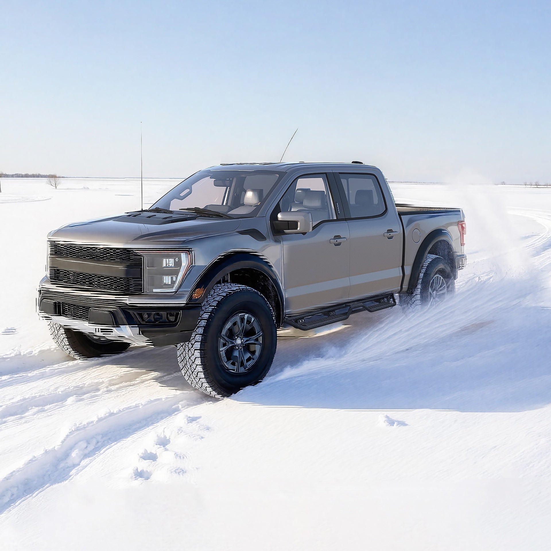 6" Running Boards Side Steps For 2015-2026 Ford F-150 Super Crew Cab Nerf Bars