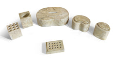 Gold Yellow Beige natural marble bathroom accessories set, natural stone, genuine marble, real marble