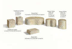 Gold Yellow Beige natural marble bathroom accessories set, natural stone, genuine marble, real marble