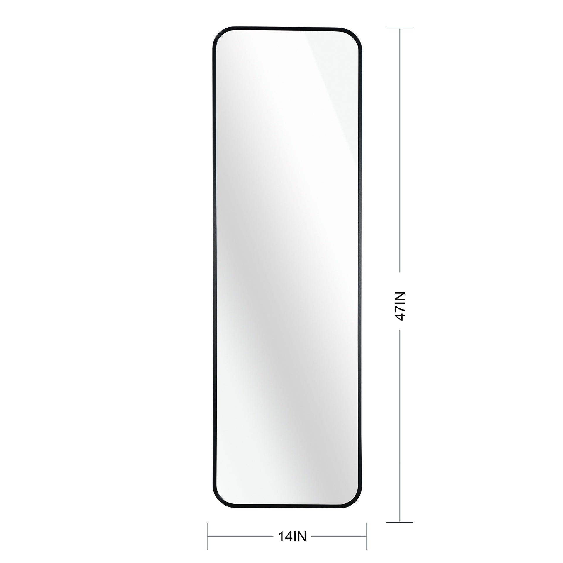 Black 47 x 14IN Door mirror.(W2203P182244)