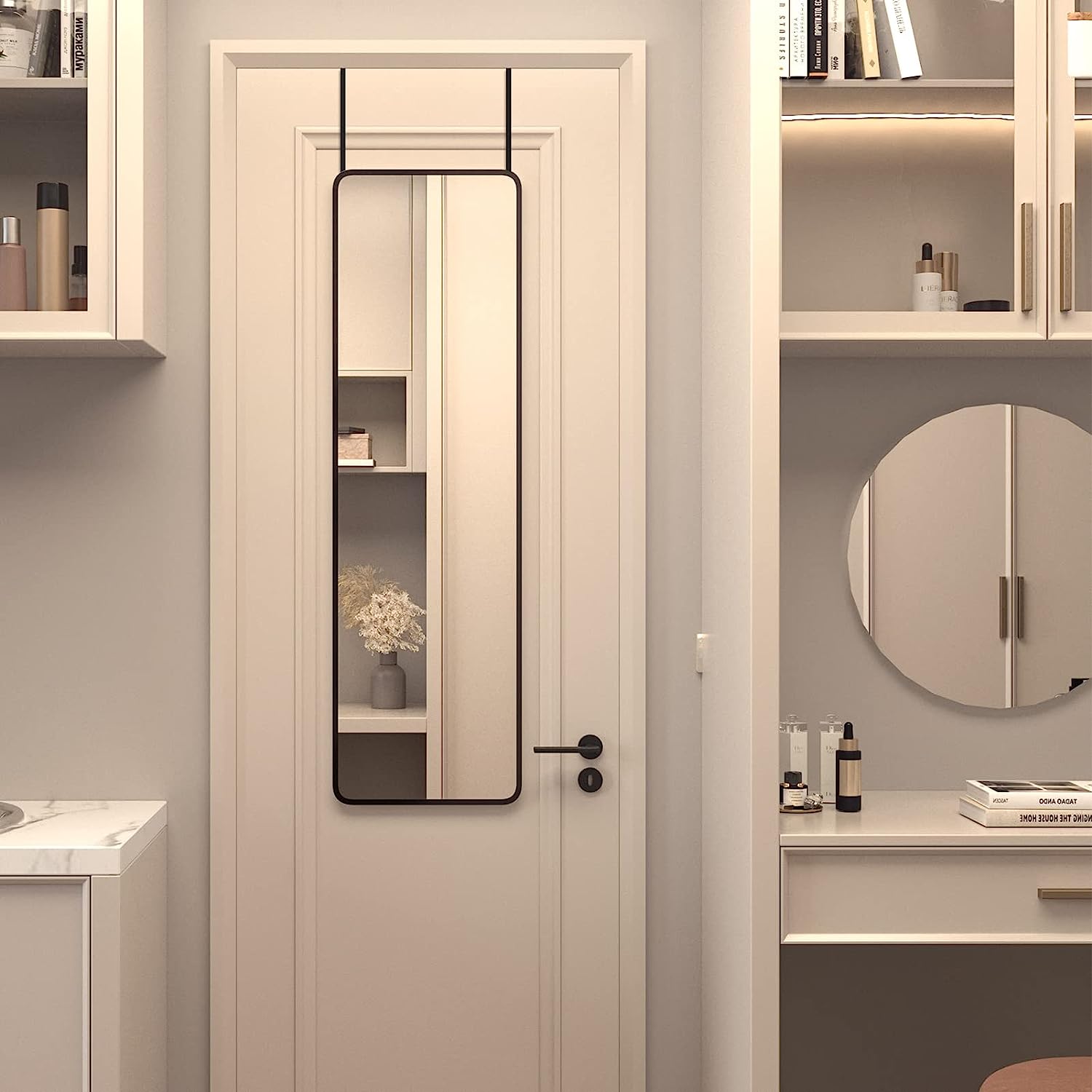 Black 47 x 14IN Door mirror.(W2203P182244)