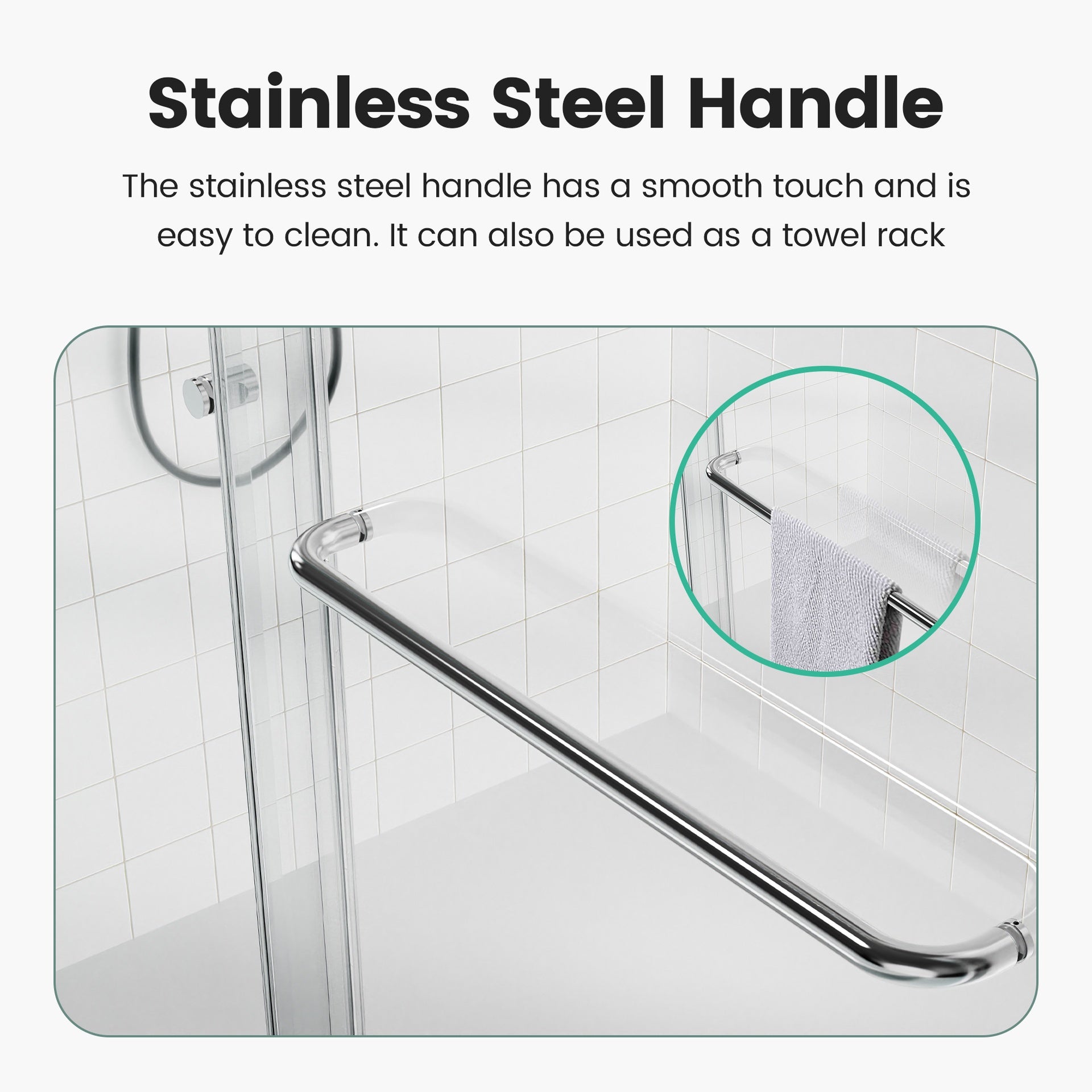 56"-60"W*70" H  Semi-Frameless Double Sliding Shower Door, Bypass Shower Door, 1/4" (6mm) Thick SGCC Tempered Glass Door,  Chrome