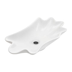 bathroom vessel sink shell shape 24in*13in Above Counter Bathroom Vanity Sink Bowl white No Darin