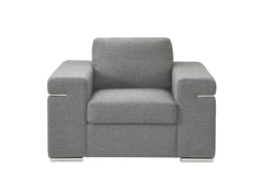 Giuliana Light Gray Woven Fabric Arm Chair