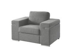 Giuliana Light Gray Woven Fabric Arm Chair