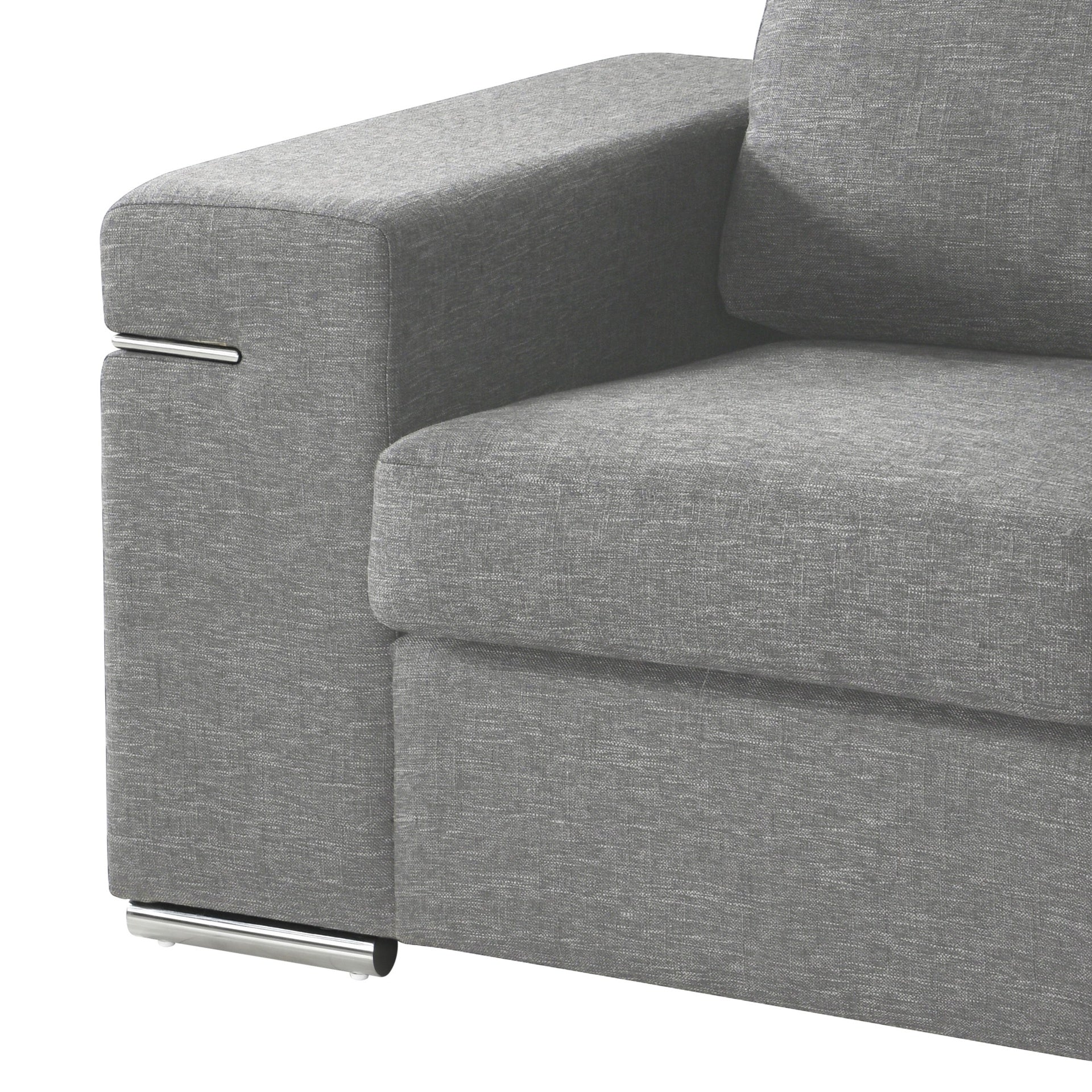 Giuliana Light Gray Woven Fabric Arm Chair