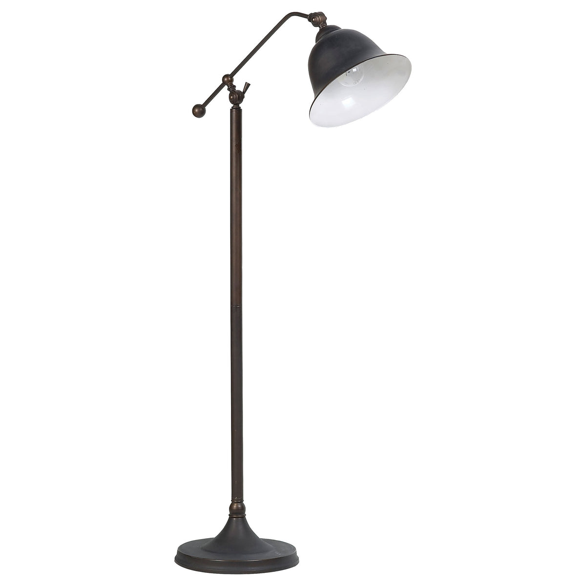 Madeira Dark Bronze Bell Down Bridge Floor Lamp