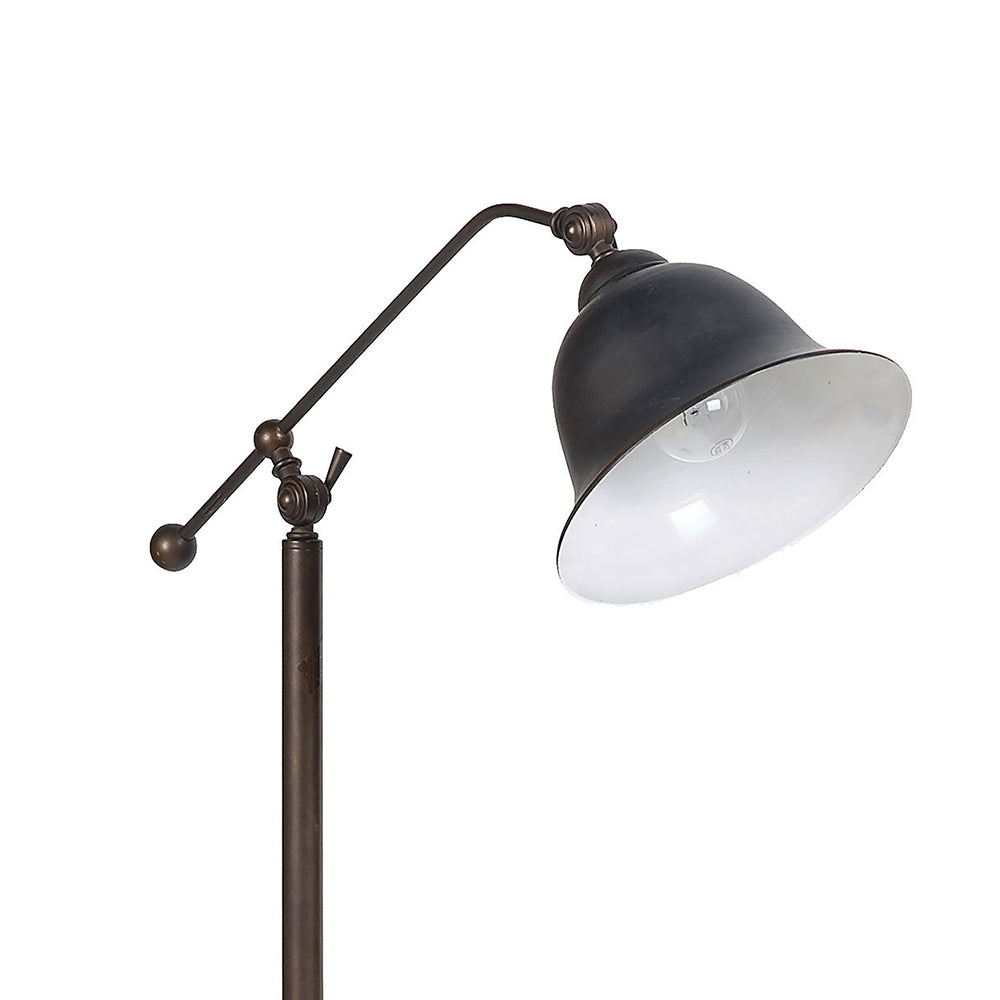 Madeira Dark Bronze Bell Down Bridge Floor Lamp