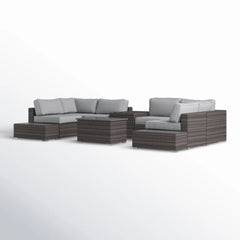 Fully Assembled Rattan Wicker Patio Seating Set for 4 with Cushions