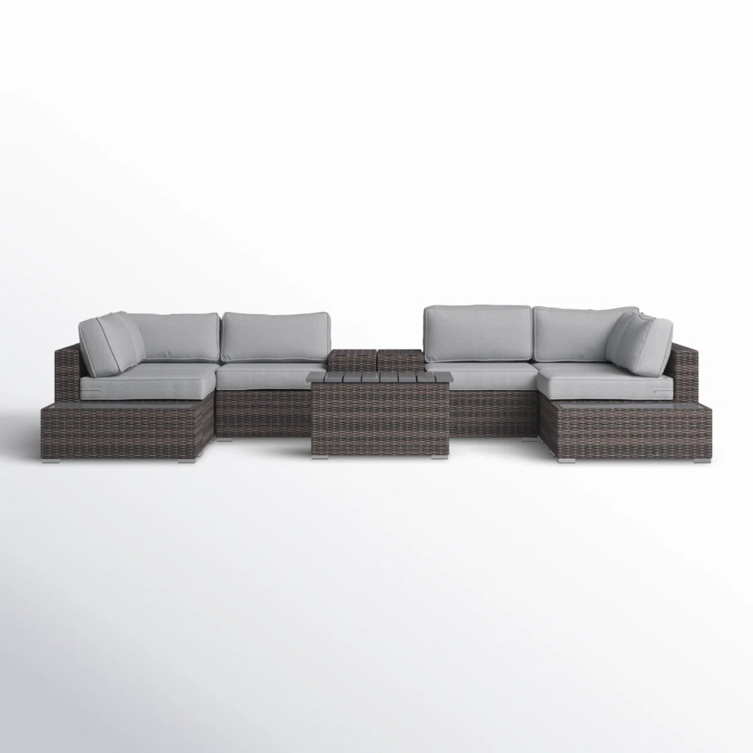 Fully Assembled Rattan Wicker Patio Seating Set for 4 with Cushions