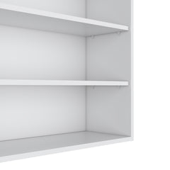 Chinle Wall Cabinet in Melamine with Open Storage, White